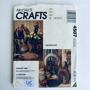 McCalls 4507 Craft Vintage Sewing Pattern Wreath Placemat Thanksgiving UNCUT